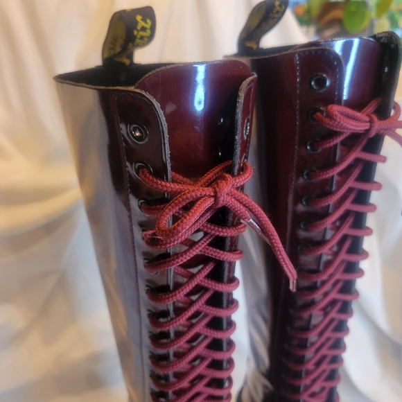 SUPER RARE Vintage Dr Martens oxblood 20 eyelet knee high MADE IN ENGLAND 3/5 - Picture 15 of 16